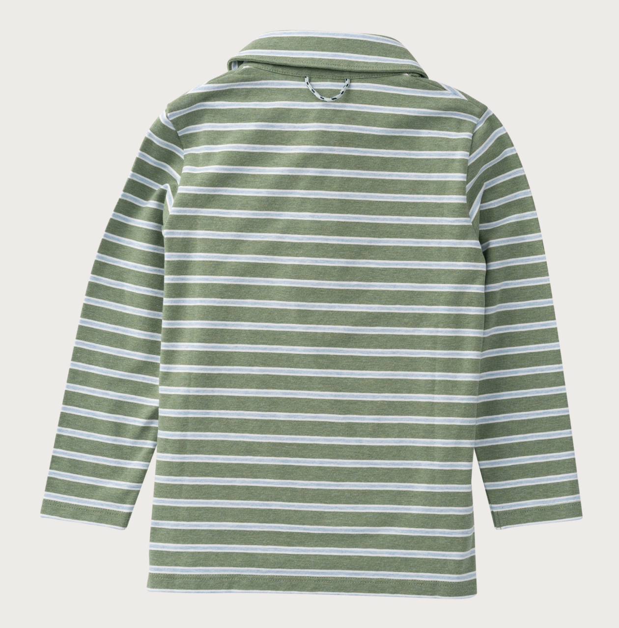 Too Cool for School Long Sleeve Polo Hedge Cashmere Blue Stripe