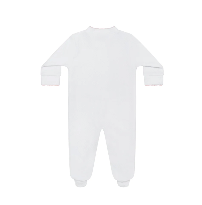Milano Baby Footie Pink Picot Trim