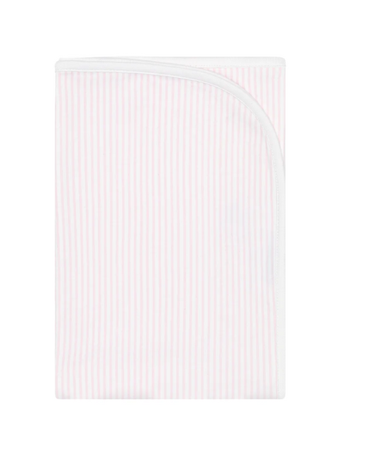 Pink Classic Stripes Receiving Blanket