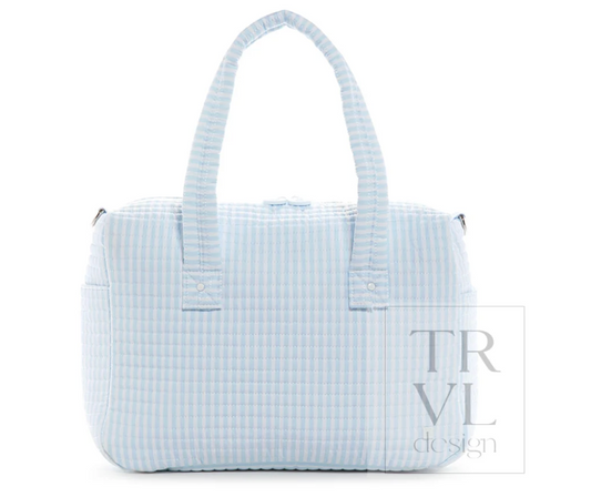 Quilted Stroller Bag Pimlico Stripe Blue