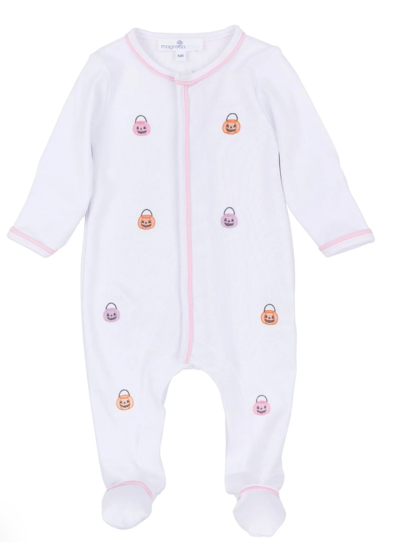 Pumpkin Party Pink Footie