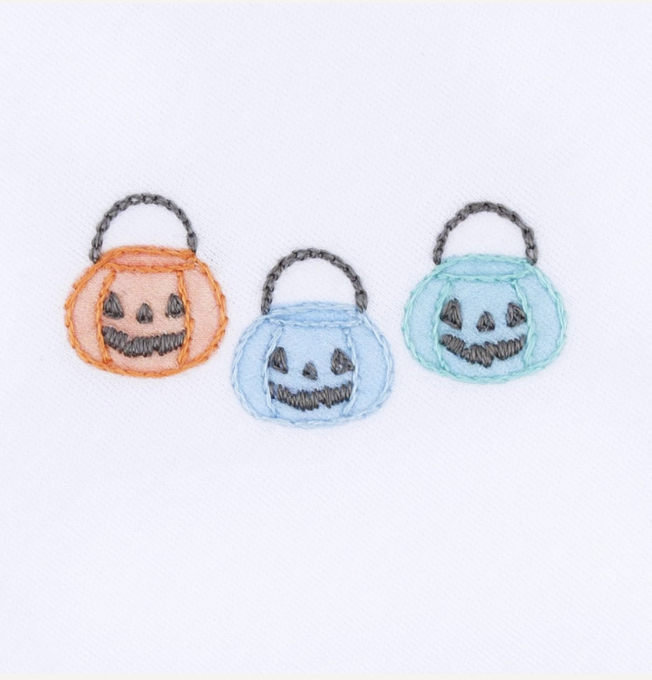 Pumpkin Party Blue Footie