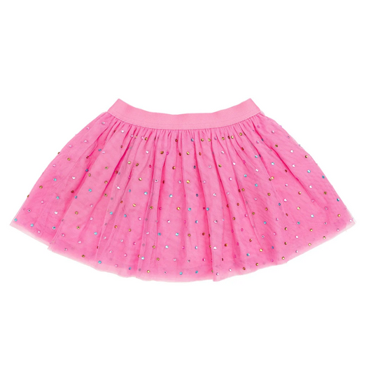 Raspberry Rhinestone Tutu Skirt