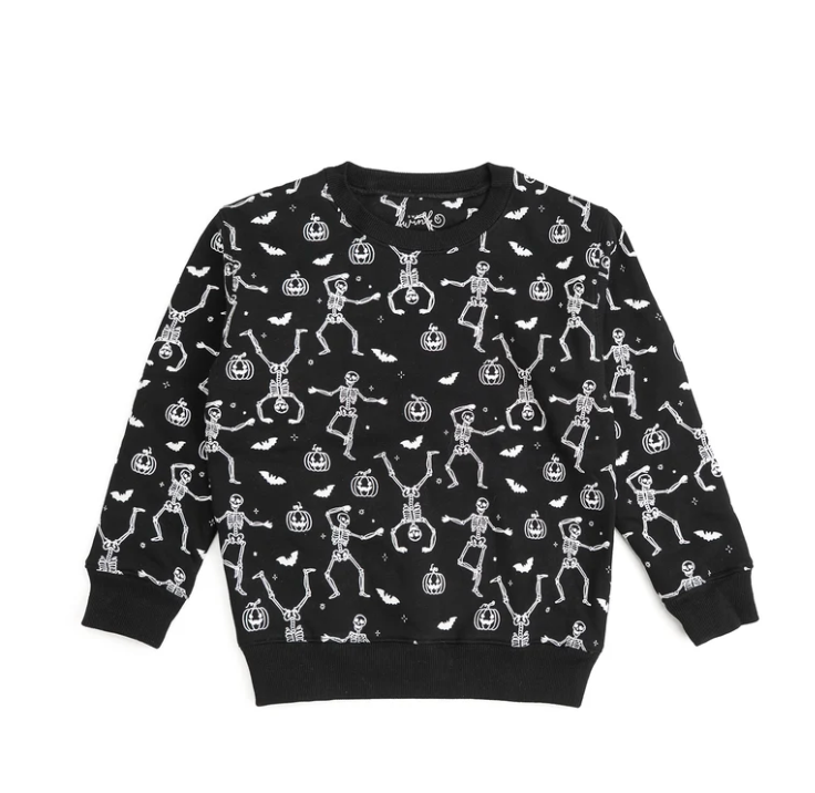 Glow In The Dark Silly Skelly Halloween Sweatshirt