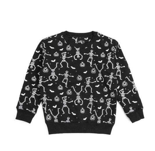 Glow In The Dark Silly Skelly Halloween Sweatshirt