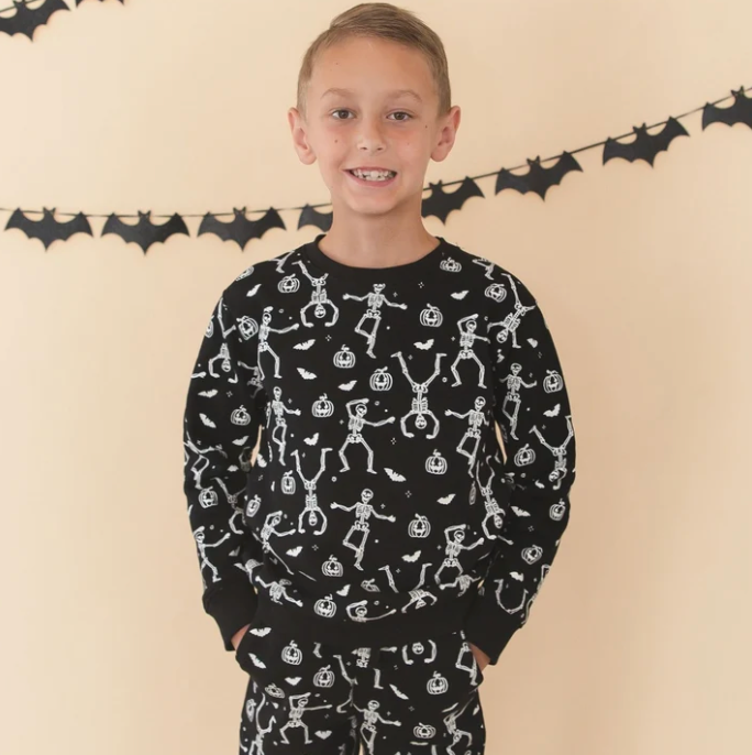 Glow In The Dark Silly Skelly Halloween Sweatshirt