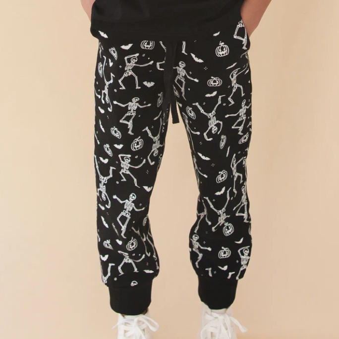 Glow In The Dark Silly Skelly Halloween Jogger