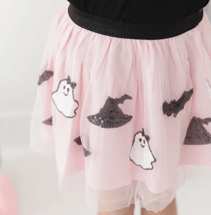 Spooky Babe Sequin Halloween Tutu Skirt