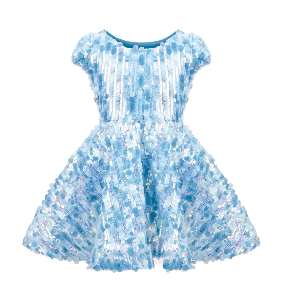 Sequins Concert Queen Dress Blue