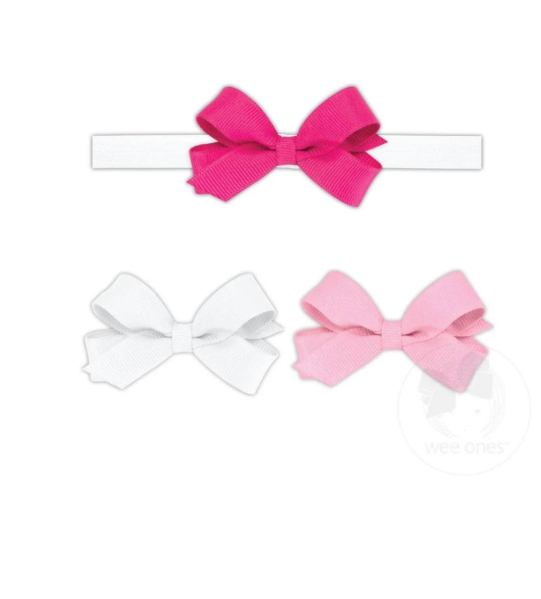 Gift Pack Tiny Grosgrain Hair Bows and One Add-A-Bow Band