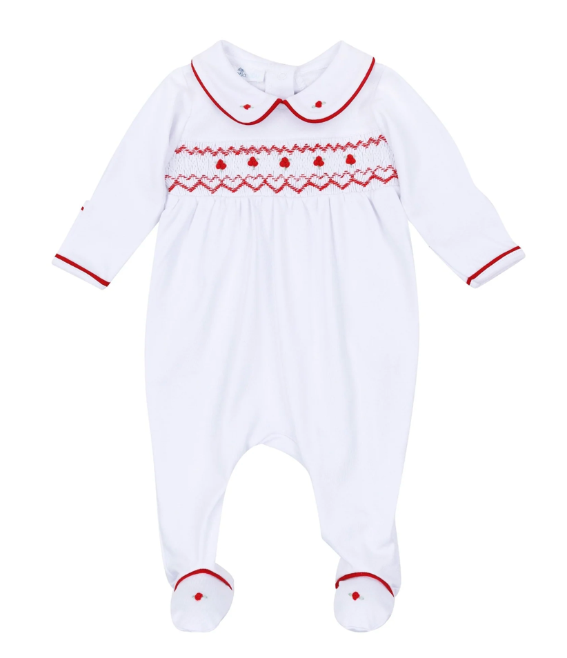 Holly Smocked Footie Girl
