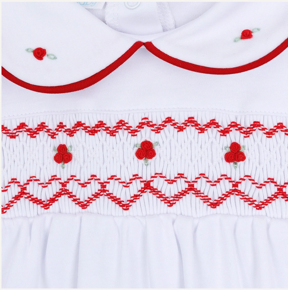Holly Smocked Footie Girl