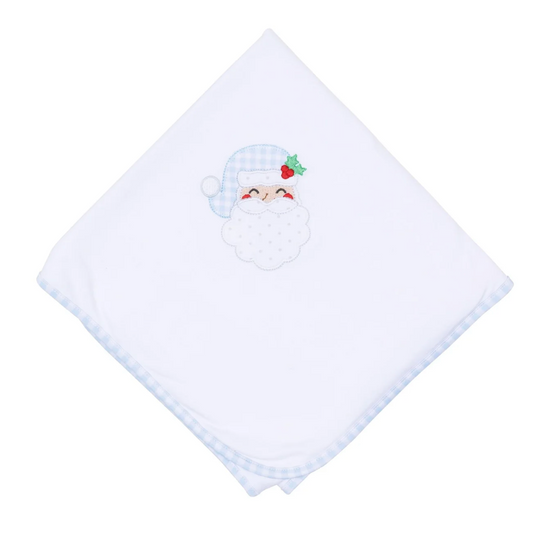 Sweet St. Nick Receiving Blanket Blue