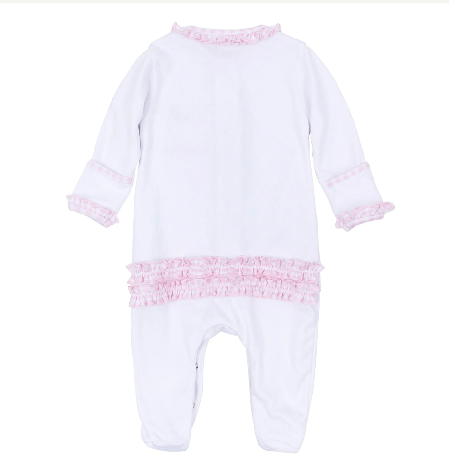 Sweet St. Nick Baby's First Christmas Footie Pink