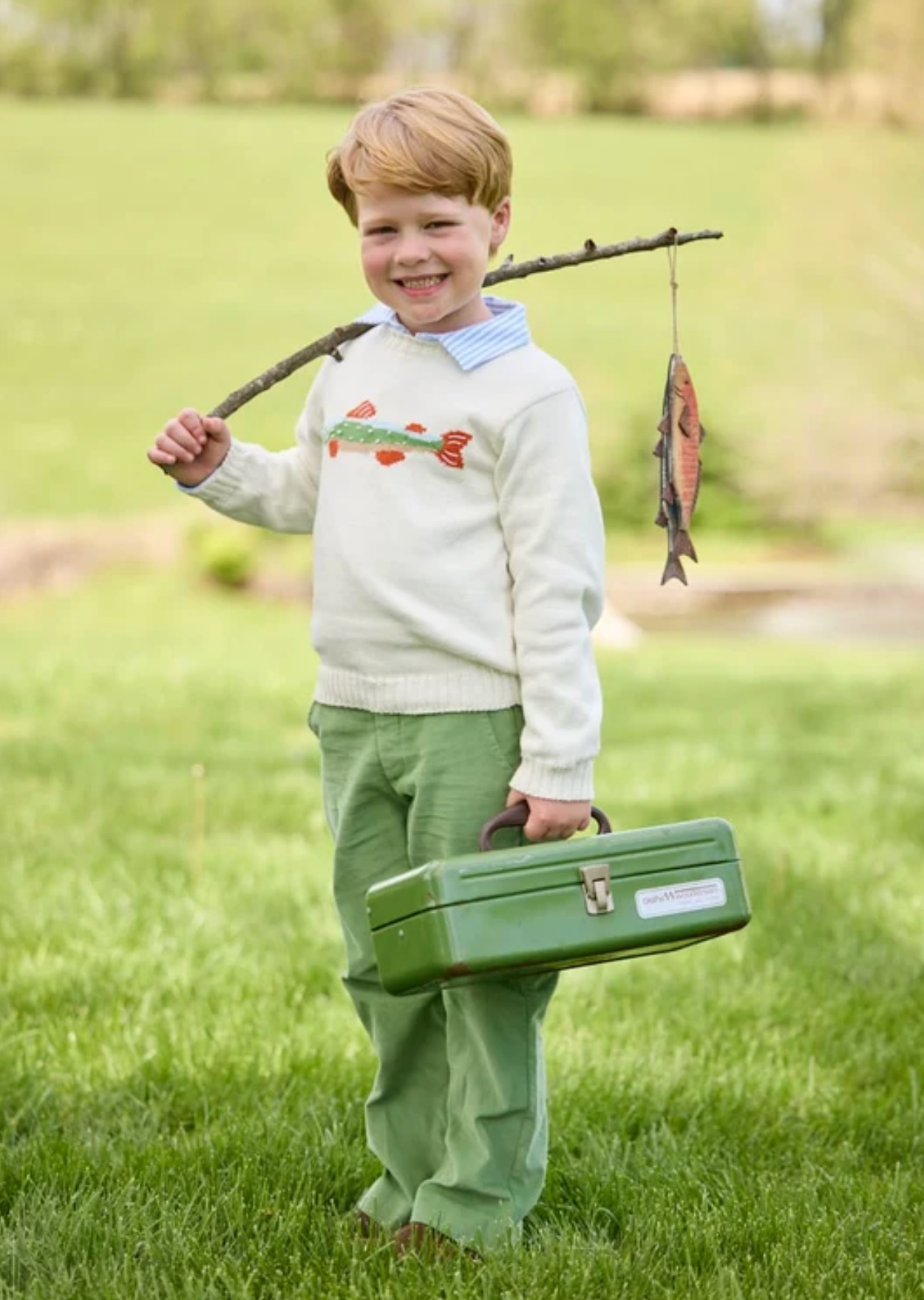 Intarsia Sweater- Brook Trout
