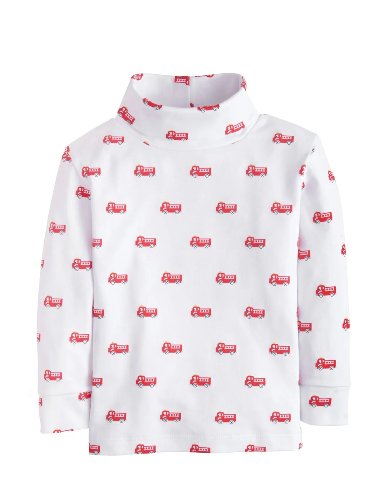 Printed Turtleneck- Fire Trucks