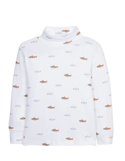 Printed Turtleneck - Fish