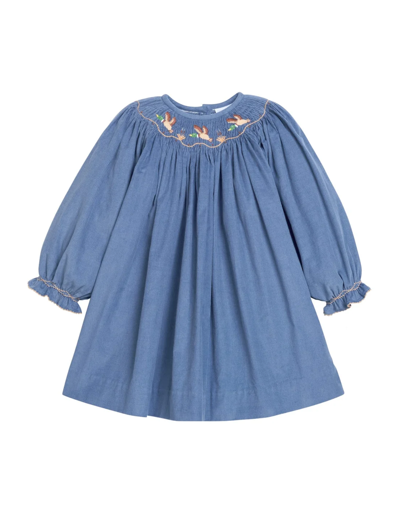 Smocked Bishop Dress- Flying Mallard