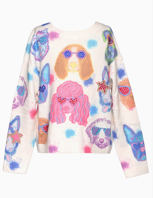 Dog Print Sweater