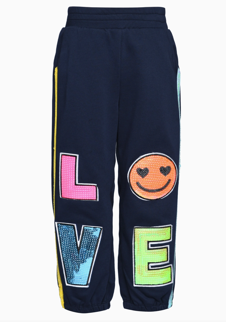 Navy Love Sequin Joggers
