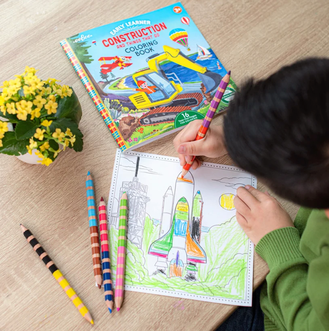 Construction Square Coloring Book