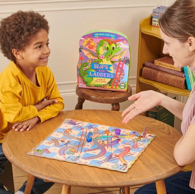 Slips & Ladders Dragon Shaped Game