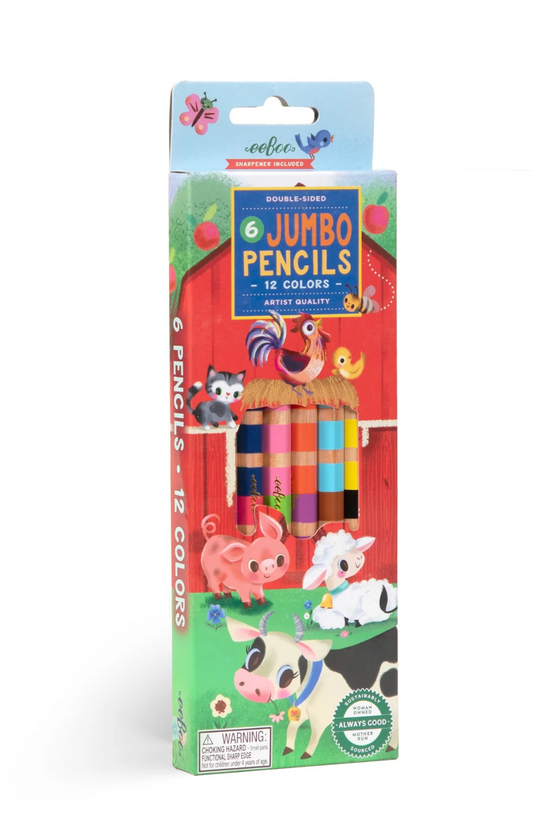 Little Farm 6 Jumbo Double Pencils