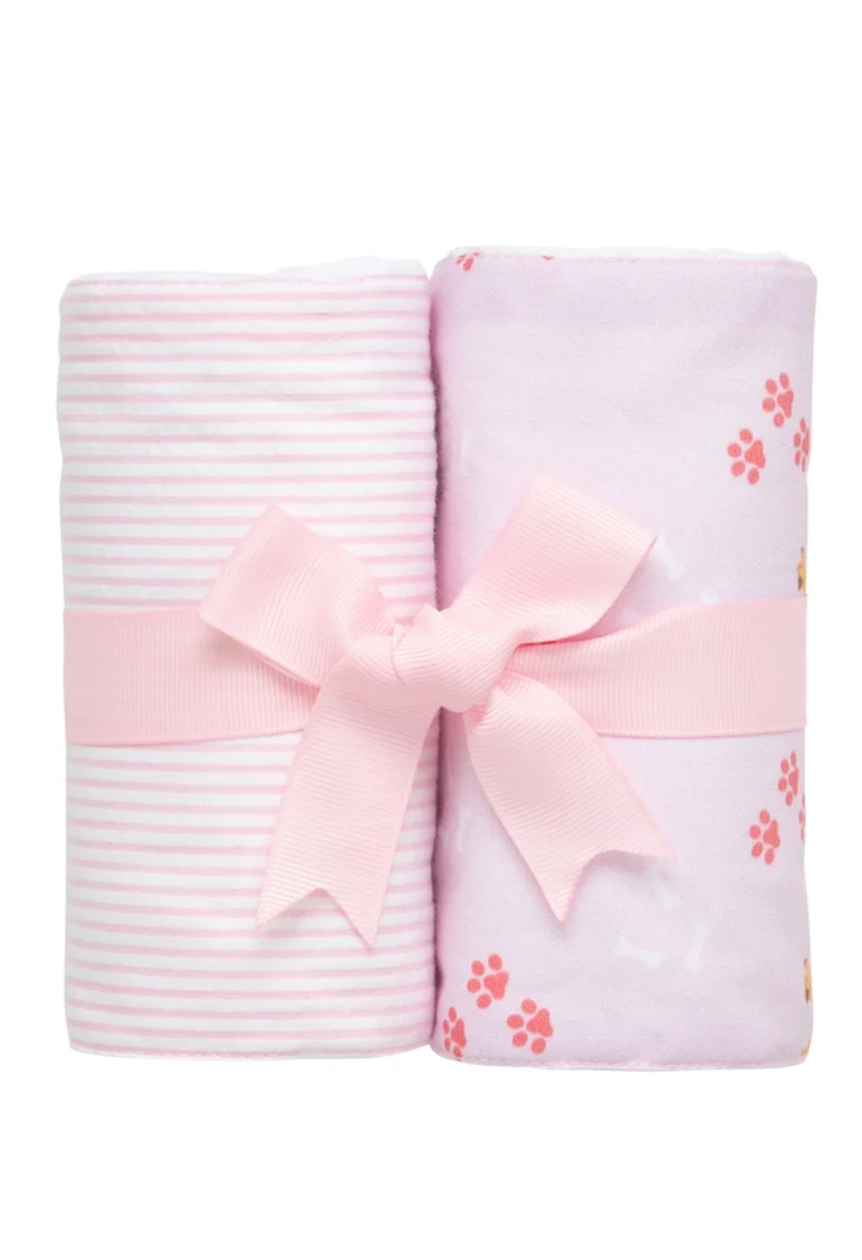 Pink Lab Puppy Set Of 2 Burps