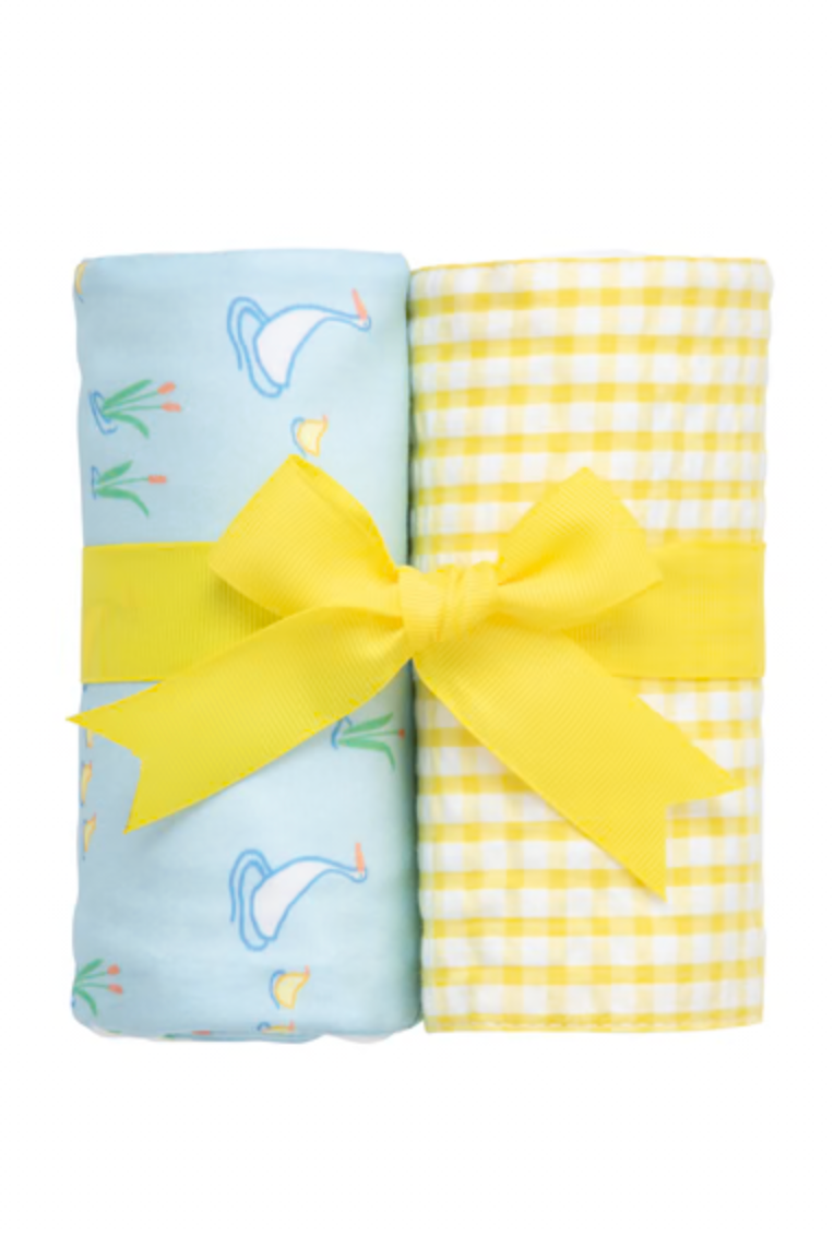 Duck Set of 2 Fabric Burps