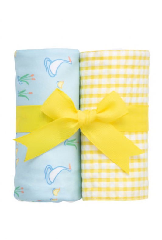 Duck Set of 2 Fabric Burps