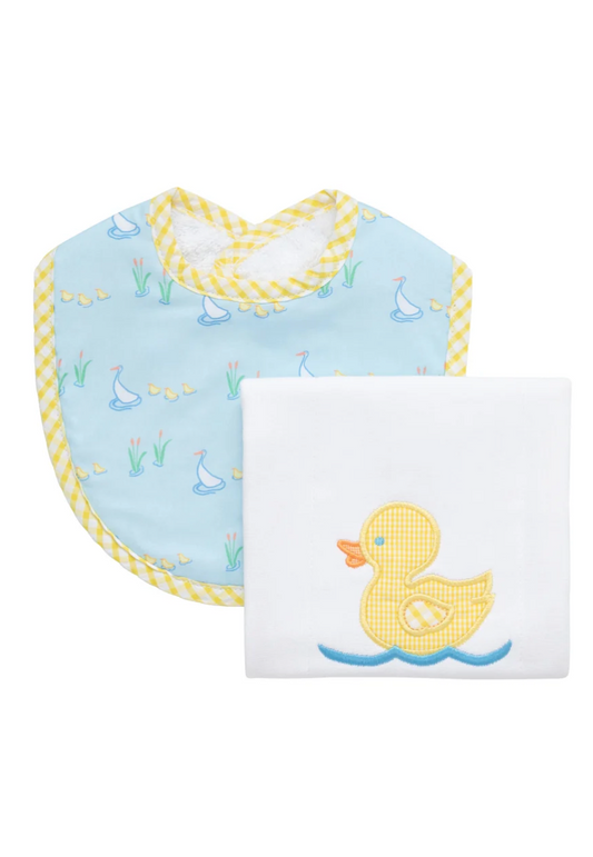 Yellow Duck Bib/Burp Box Set