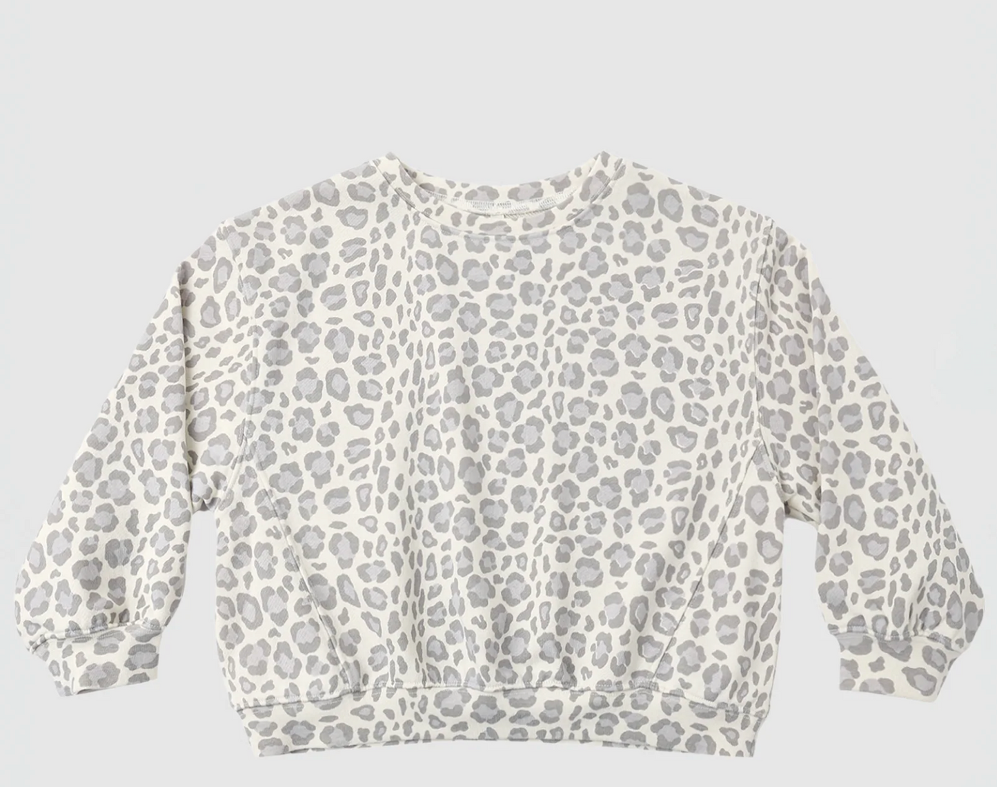 Oversized Sweatshirt Blue Leopard