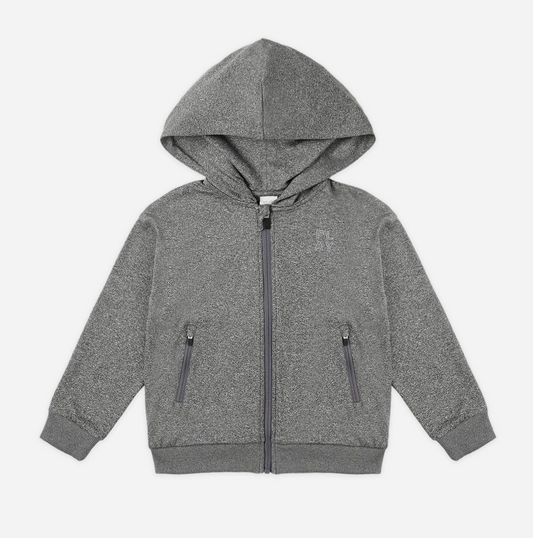 Tech Hoodie Heathered Black