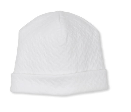 Classic Jacquard White Hat