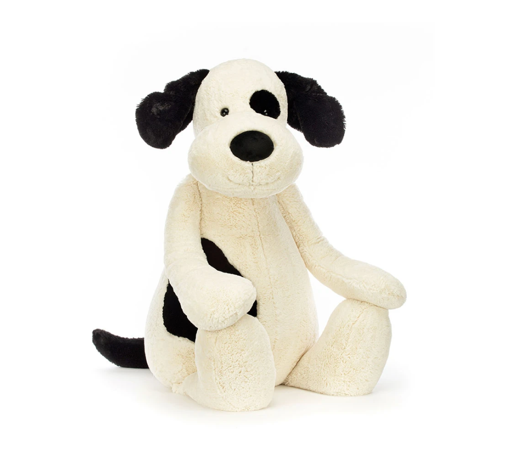 Bashful Rufferty Black & Cream Puppy Giant