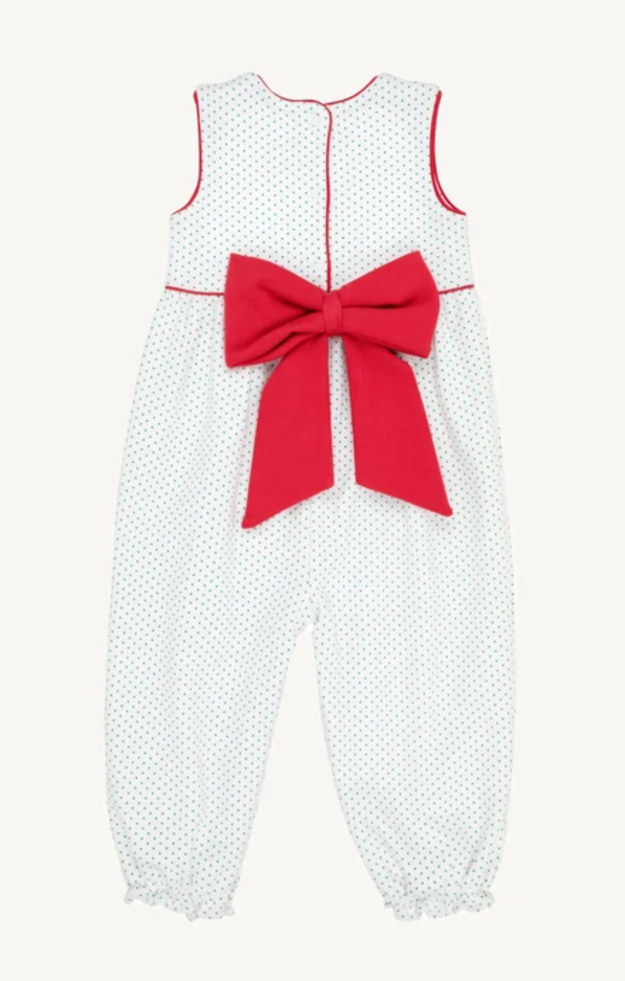 Rebecca Romper Kiawah Kelly Green Microdot/Richmond Red
