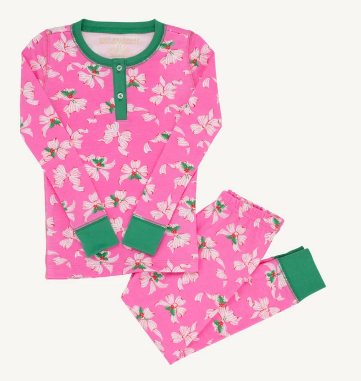 Sara Jane's Sweet Dreams Set Bows Of Holly/Kiawah Kelly Green