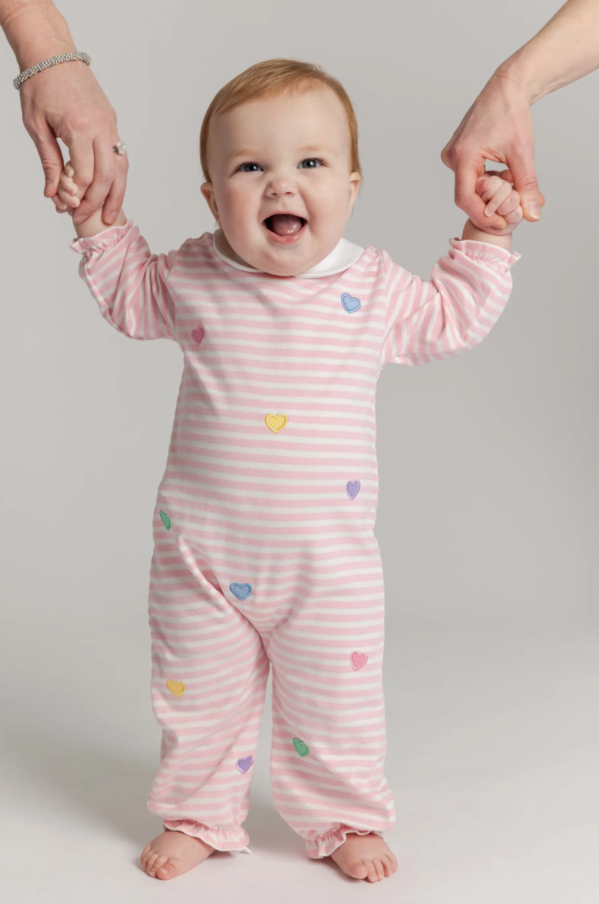 Stripe Knit Longall with Hearts