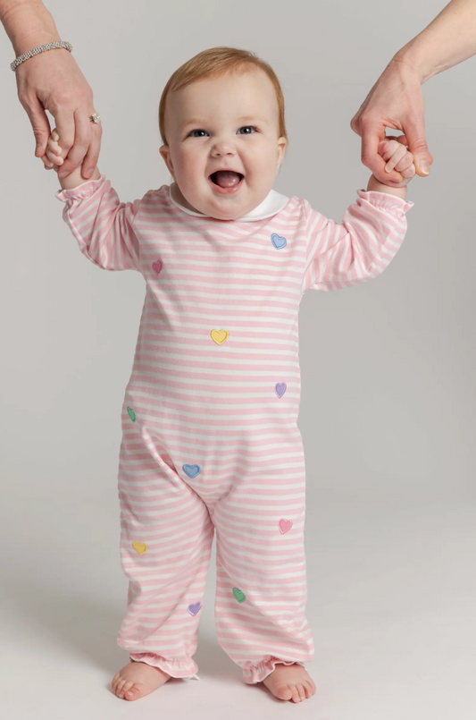 Stripe Knit Longall with Hearts