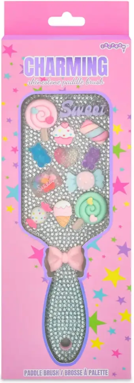 Charming Rhinestone Paddle Brush
