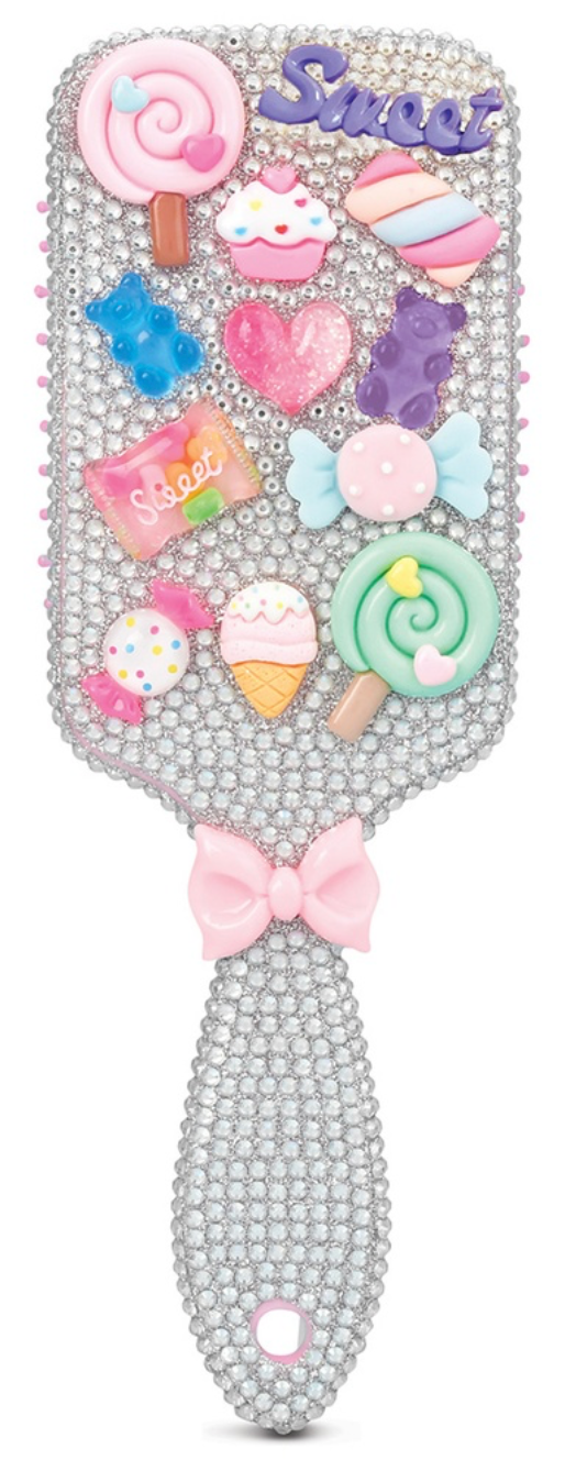 Charming Rhinestone Paddle Brush