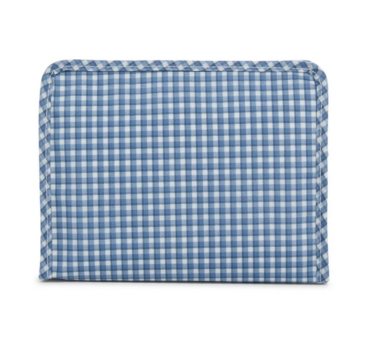 Roadie Large Zip Pouch Rodeo Check Indigo