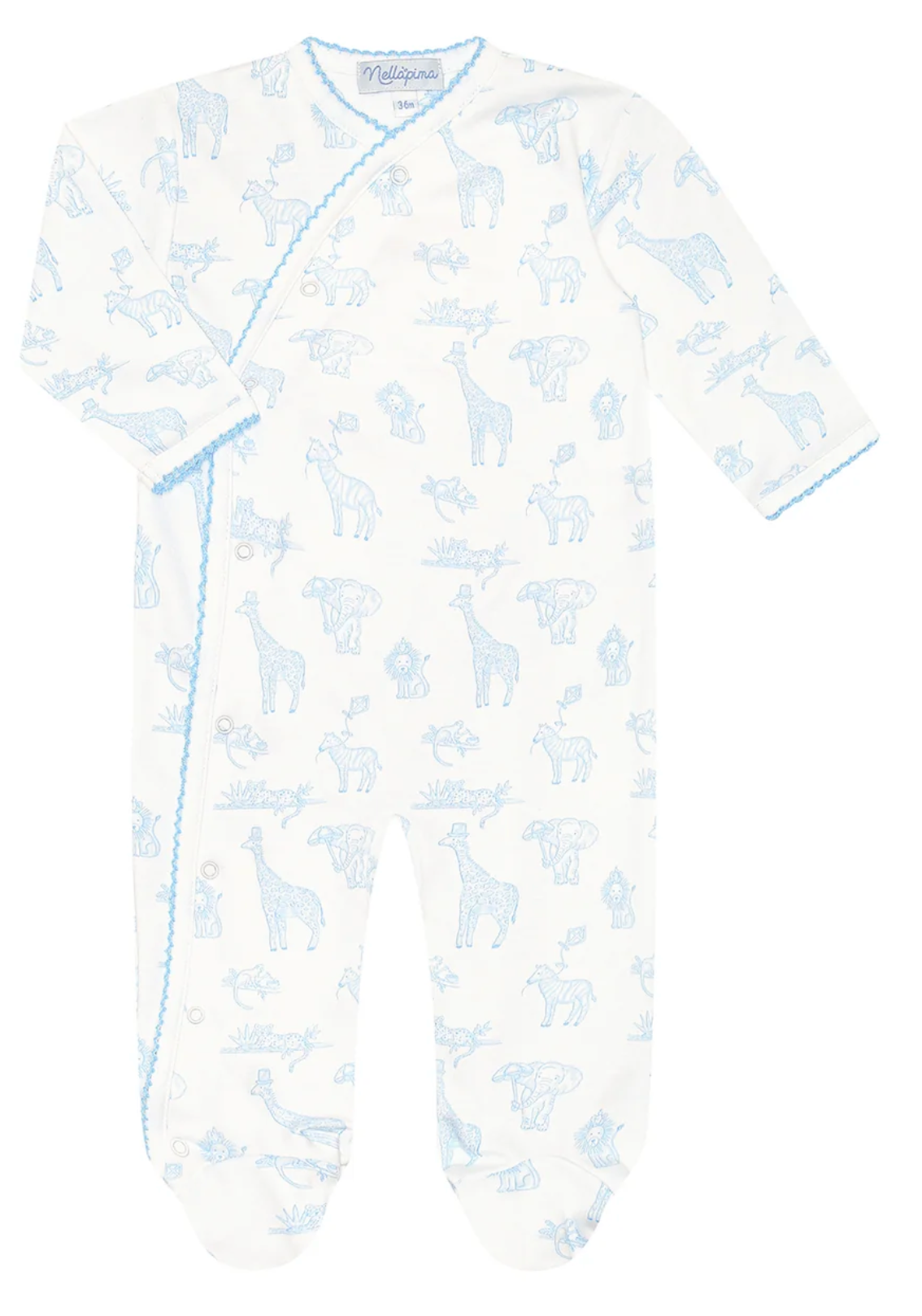 Blue Safari Crossover Footie