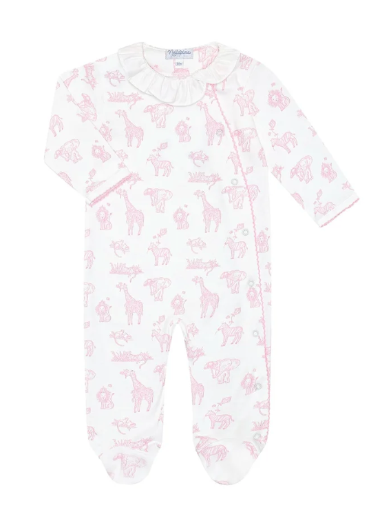 Pink Safari Crossover Footie