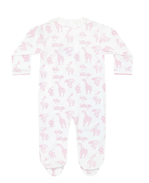 Pink Safari Crossover Footie