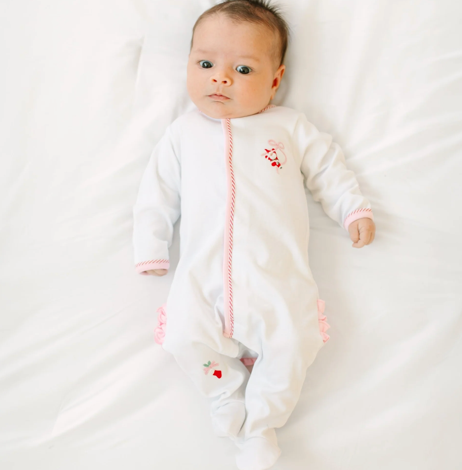 Jolly Ribbons Embroidered Footie