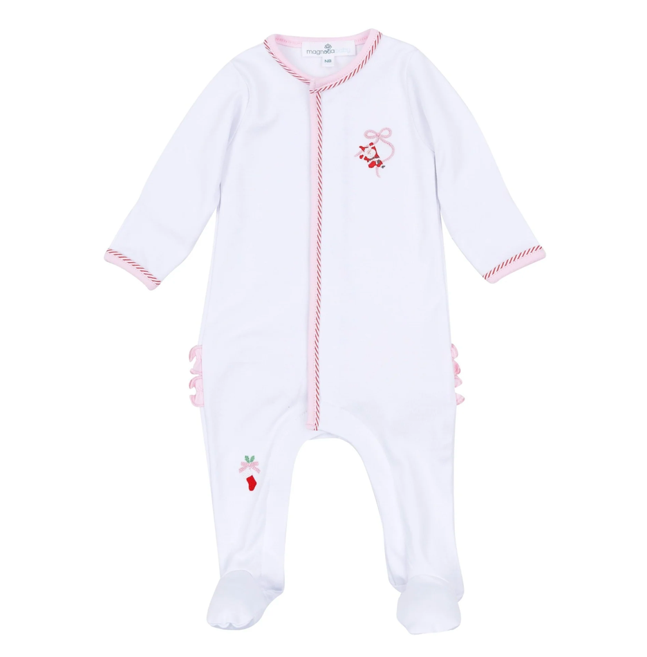 Jolly Ribbons Embroidered Footie