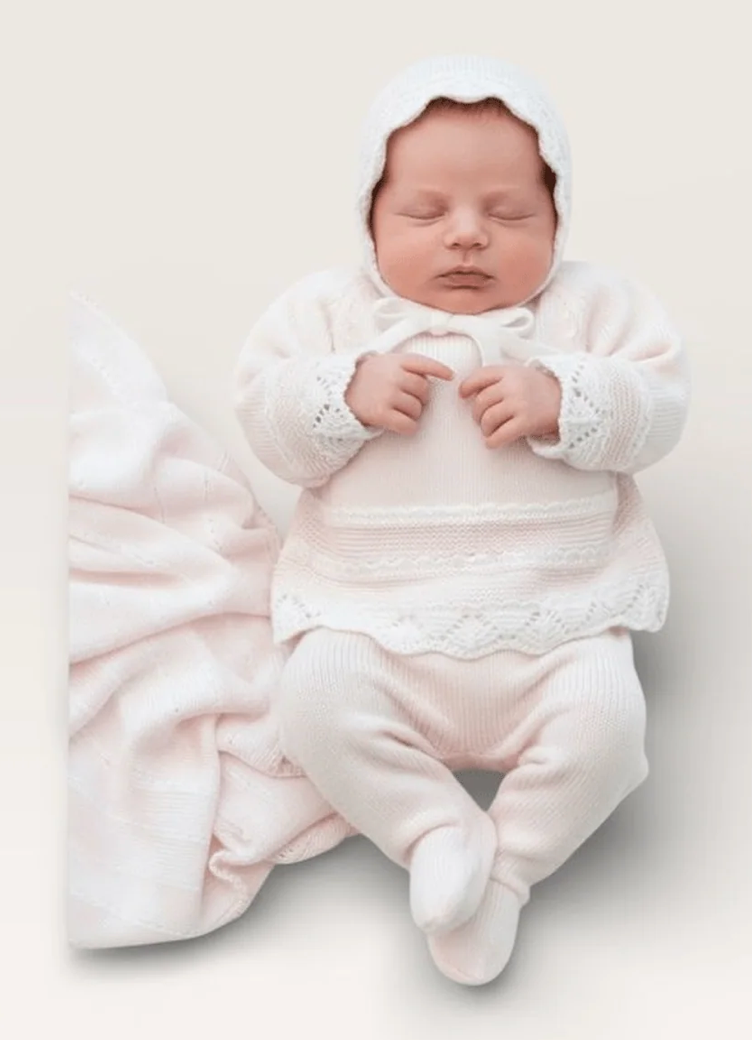 Stripe Layette 3-Piece Set Light Pink