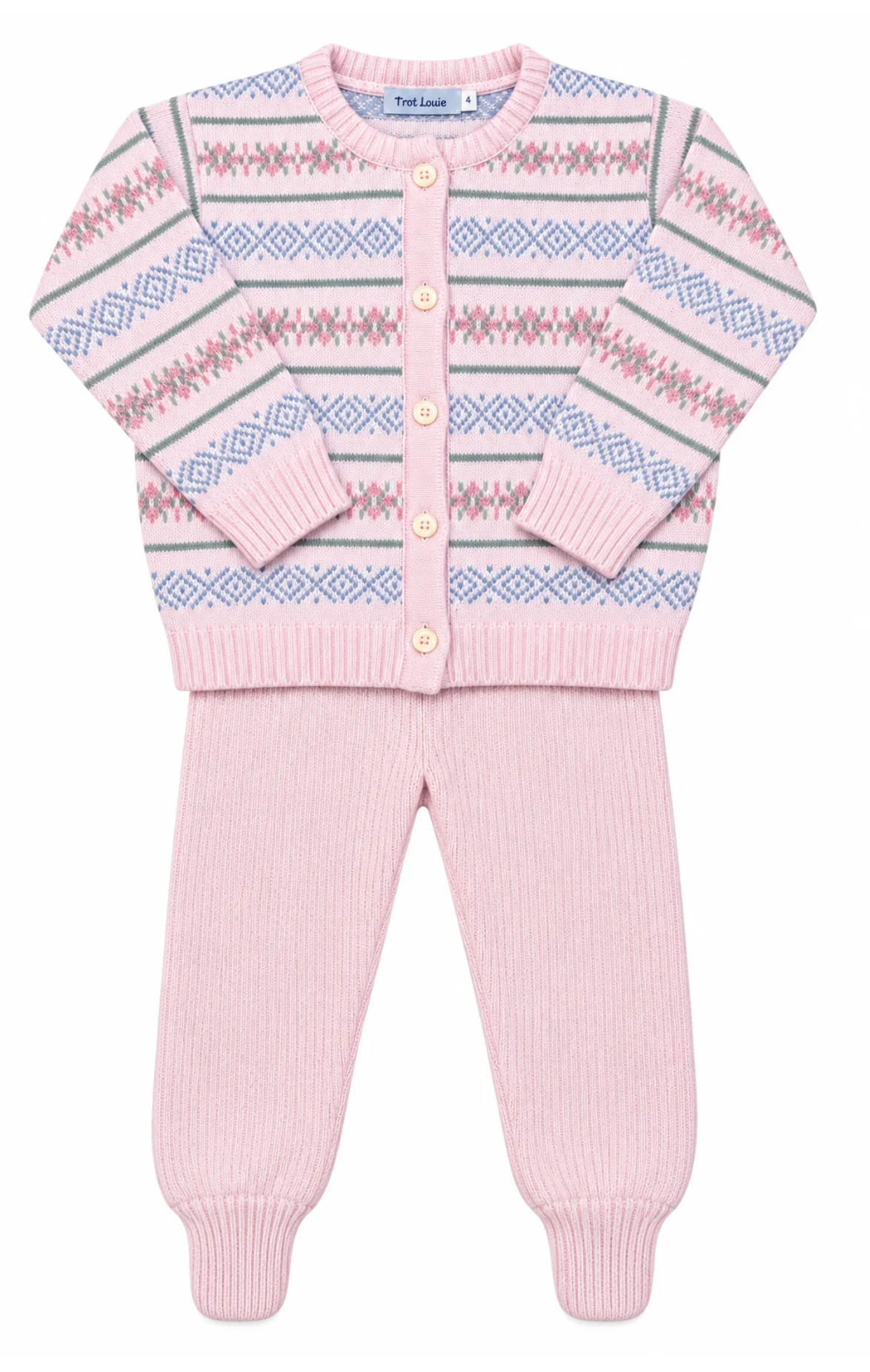 Pink Fair Isle Jogger Set