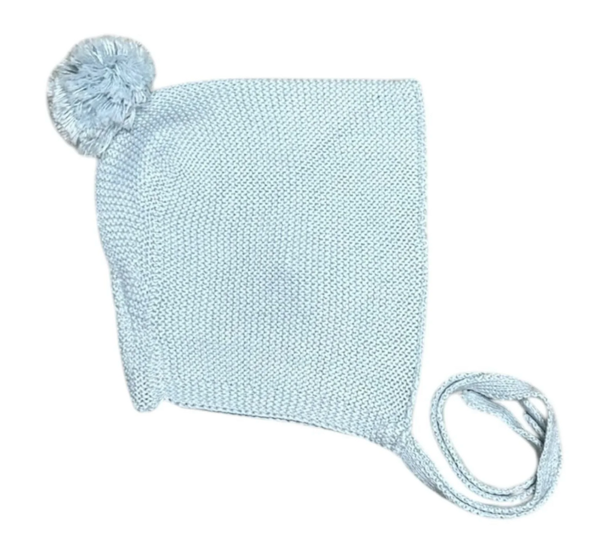 Pom Tie Hat Blue